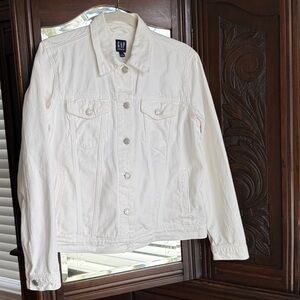 GAP Women's White Denim Jacket